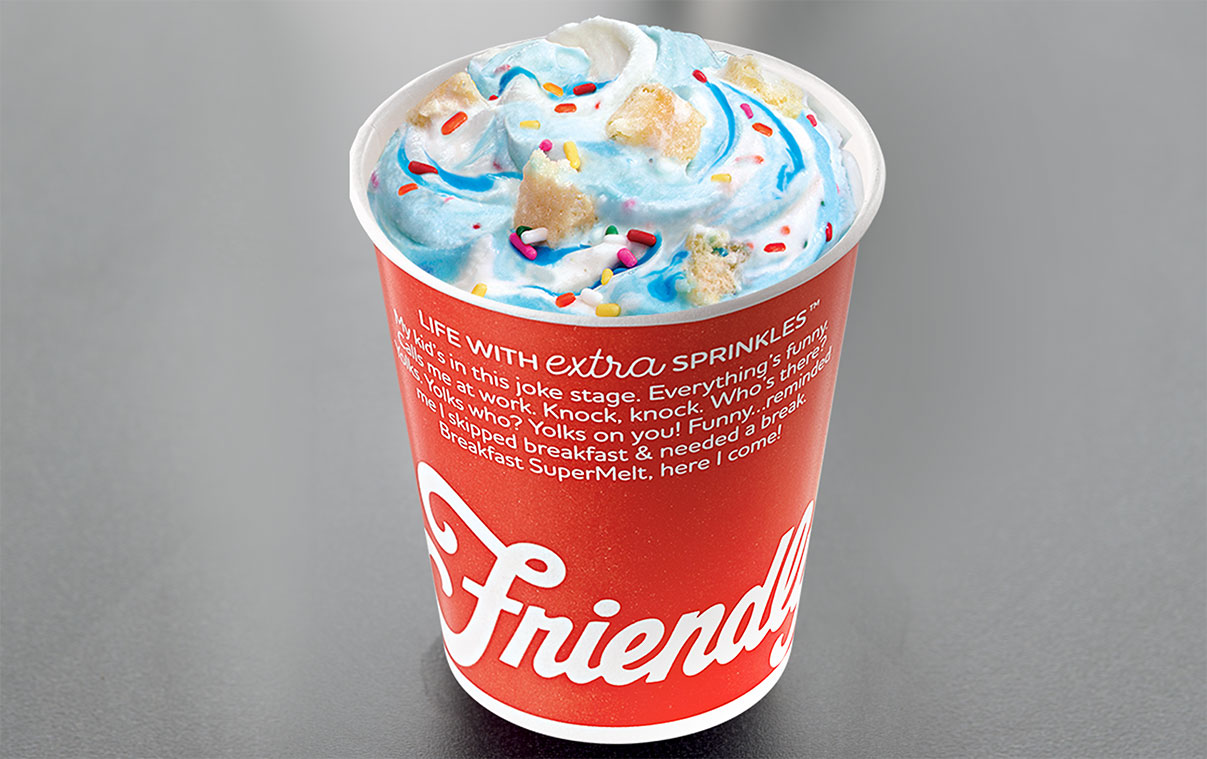 Friendly's Celebration Blue Round Vanilla and Chocolate Ice Cream